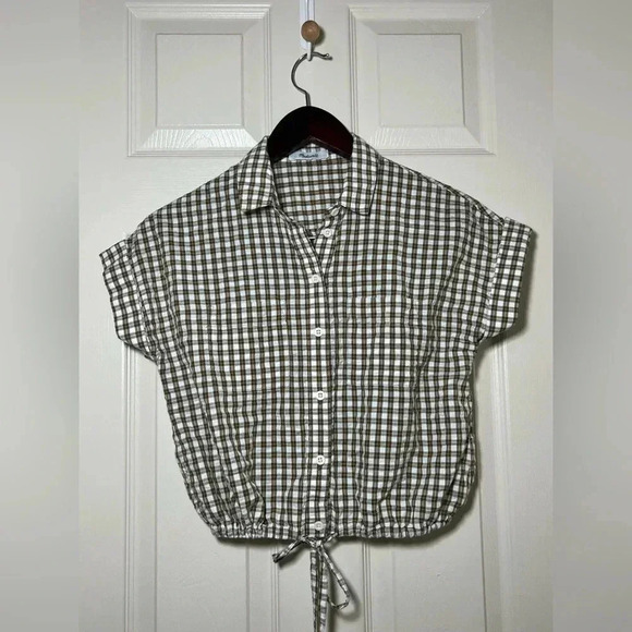 Madewell Seersucker Button Up Top - Picture 7 of 9